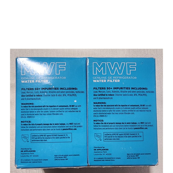 GE MWF refrigerator water filter 2PK - Picture 4 of 4